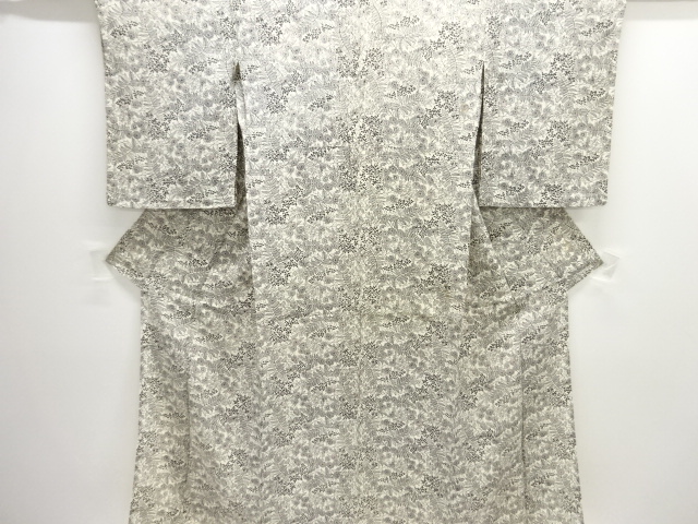 アンティーク　草花模様単衣着物